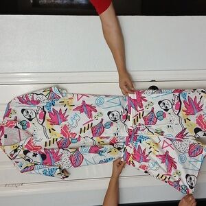 SHEIN Pink, Blue, White, Yellow, & Black Manfinity 2 Pcs Collared Shirt & Shorts